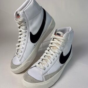 Nike Blazer Mid 77 Vintage White Black Sneakers CZ1055-100 Mens 6 Womens 7.5